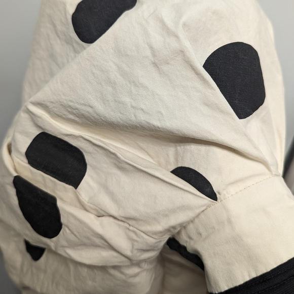 1950s Cream and Black Polka Dot Midi-Length Swing Skirt (WITH POCKETS!) - Picture 4 of 4